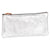 Clairefontaine Leather Flat Pencil Case, Silver