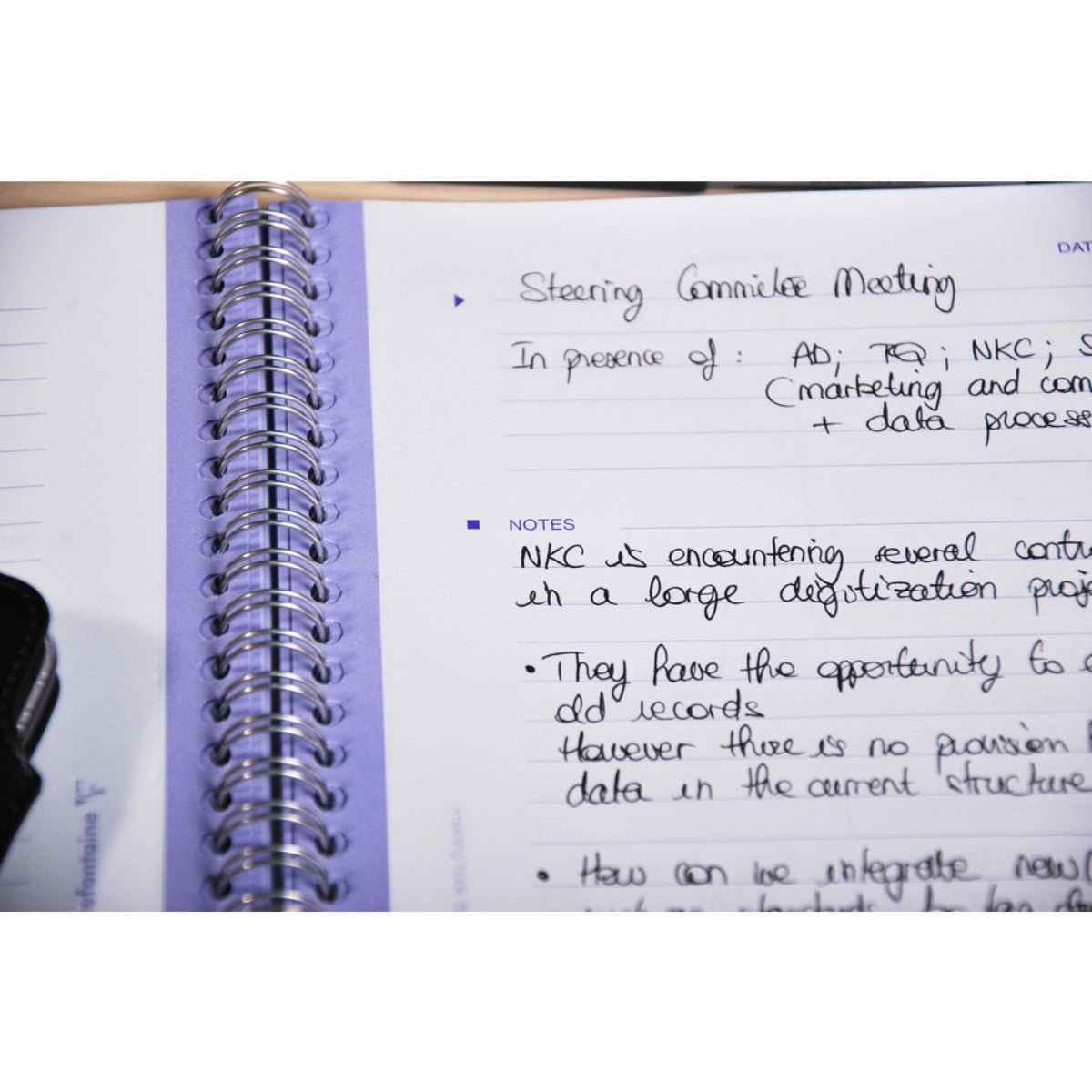 Clairefontaine Spiral Meeting Notebook A4+, 90gsm, 160/pages, Assorted Colors