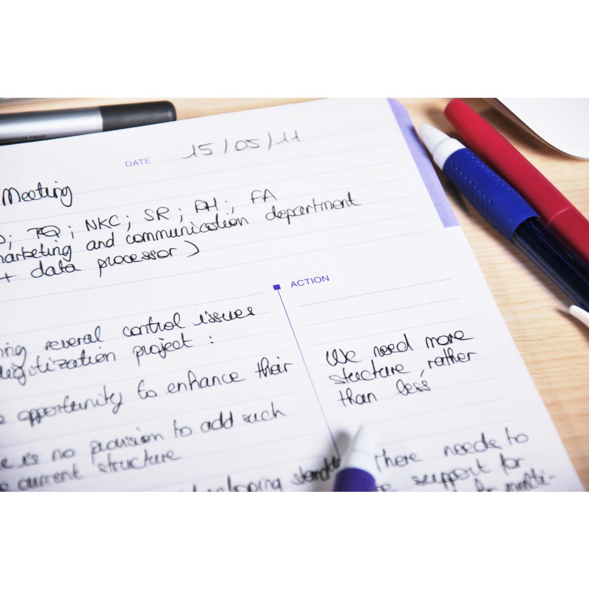 Clairefontaine Spiral Meeting Notebook A4+, 90gsm, 160/pages, Assorted Colors