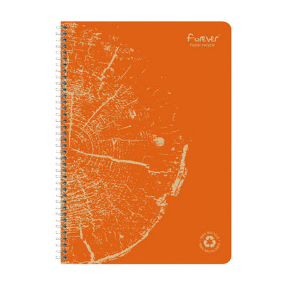 Clairefontaine Forever Premium 100% Recycled Spiral Notebook A4, Graph-Ruled, 90gsm, 120/pages, Assorted Colors