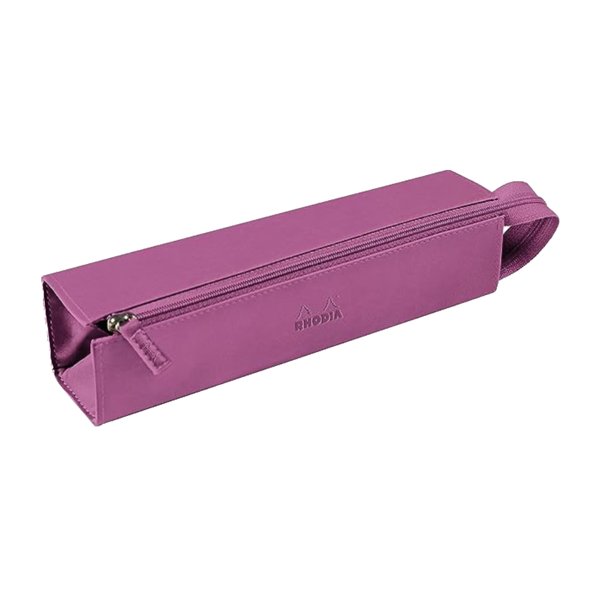 RHODIA rhodiarama Square Pencil Case with Zipper, PU Leather, 230 x 50 mm, Purple