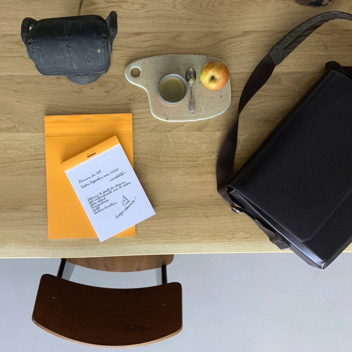 RHODIA Notepad, Graph Ruled, 80gsm, 80/pages, Orange, Assorted Sizes