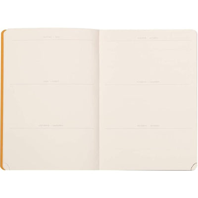 RHODIA Perpetual undated Diary A5, Soft PU Cover, 1Week/1Page, Black