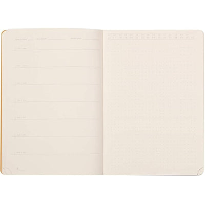 RHODIA Perpetual undated Diary A5, Soft PU Cover, 1Week/1Page, Black