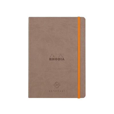 RHODIA Perpetual undated Diary A5, Soft PU Cover, 1Week/1Page, Taupe