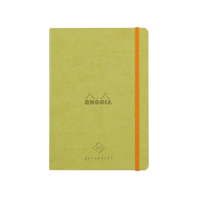 RHODIA Perpetual undated Diary A5, Soft PU Cover, 1Week/1Page, Light Green