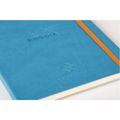 RHODIA Perpetual undated Diary A5, Soft PU Cover, 1Week/1Page, Turquoise