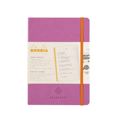 RHODIA Perpetual undated Diary A5, Soft PU Cover, 1Week/1Page, Purple