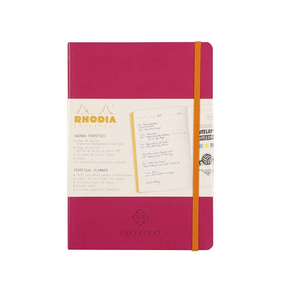 RHODIA Perpetual undated Diary A5, Soft PU Cover, 1Week/1Page, Pink