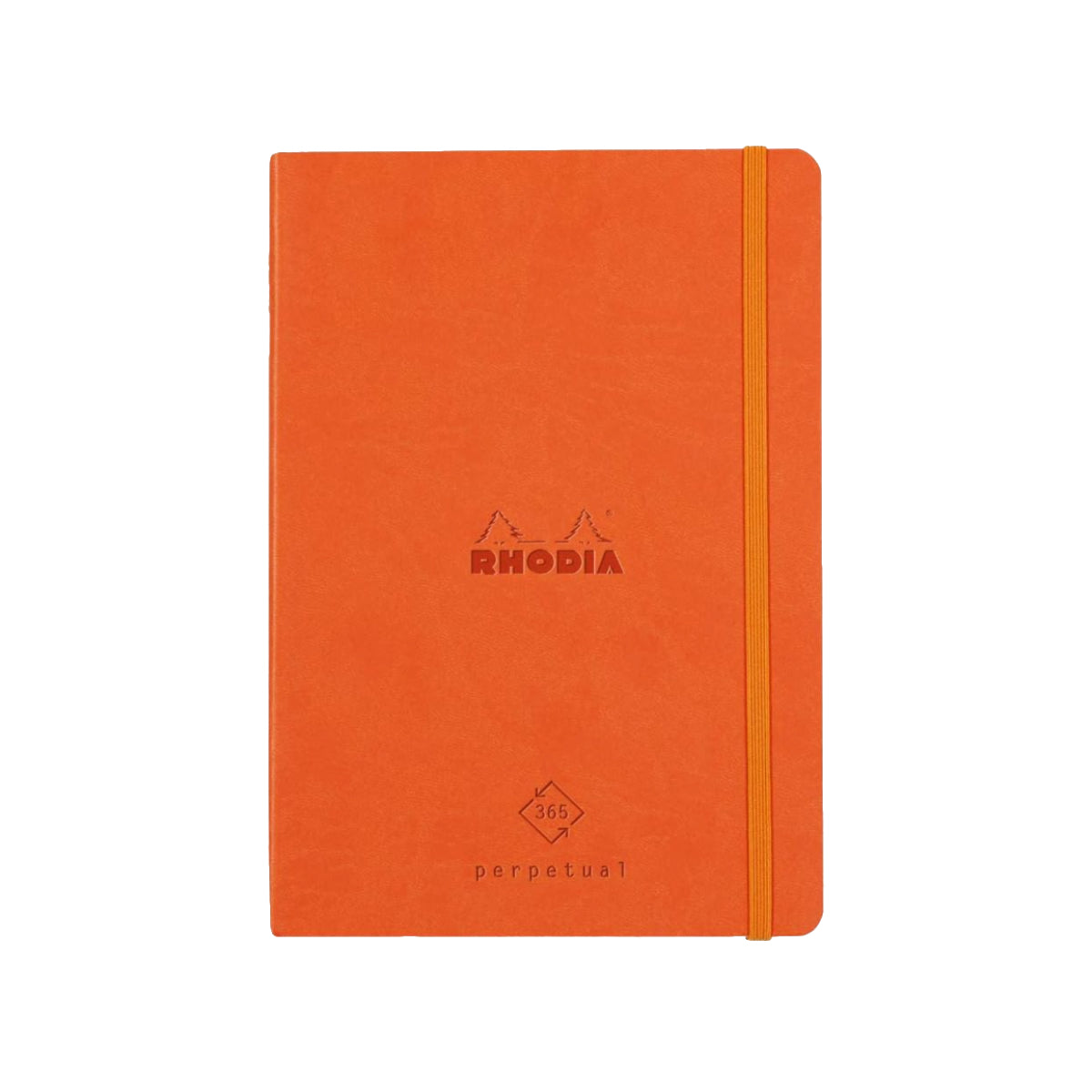 RHODIA Perpetual undated Diary A5, Soft PU Cover, 1Week/1Page, Tangerin