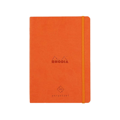 RHODIA Perpetual undated Diary A5, Soft PU Cover, 1Week/1Page, Tangerin