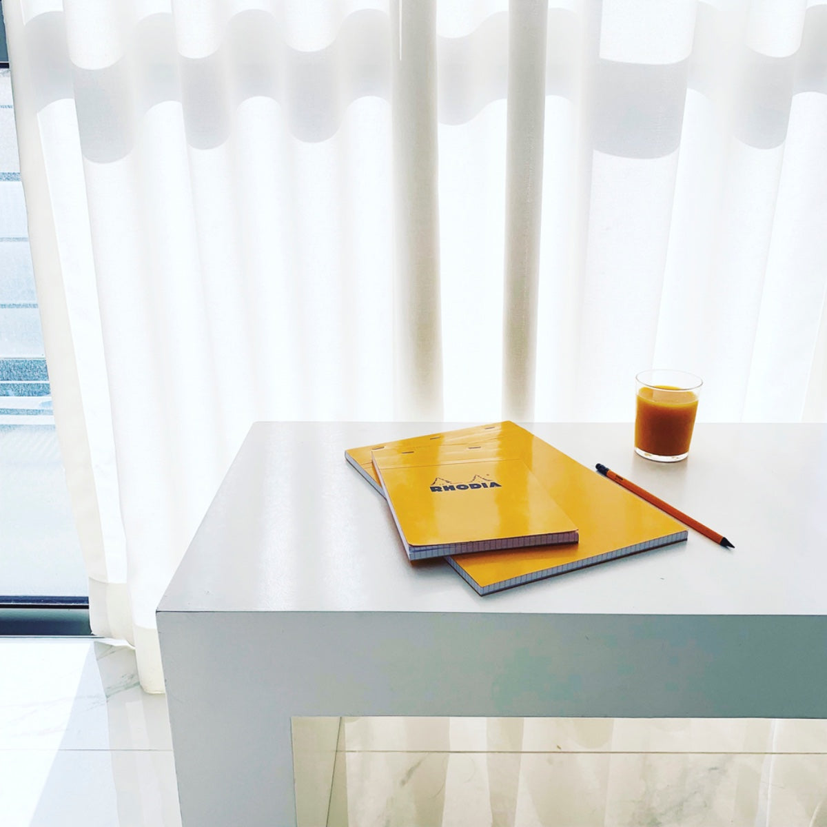 RHODIA Notepad, Lined, 80gsm, 80/pages, Orange, Assorted Sizes