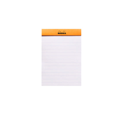 RHODIA Notepad, Lined, 80gsm, 80/pages, Orange, Assorted Sizes