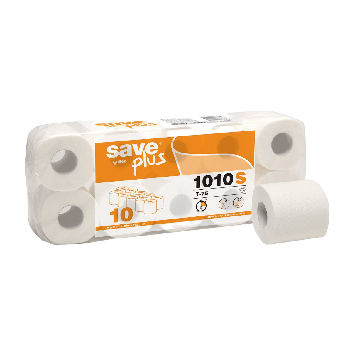 Save Plus Toilet Paper Rolls, 160 Sheets/Roll, 12pack/box, Cream