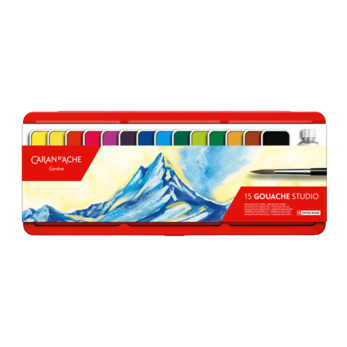 CARAN d'ACHE GOUACHE STUDIO Watercolors, 15 Colors