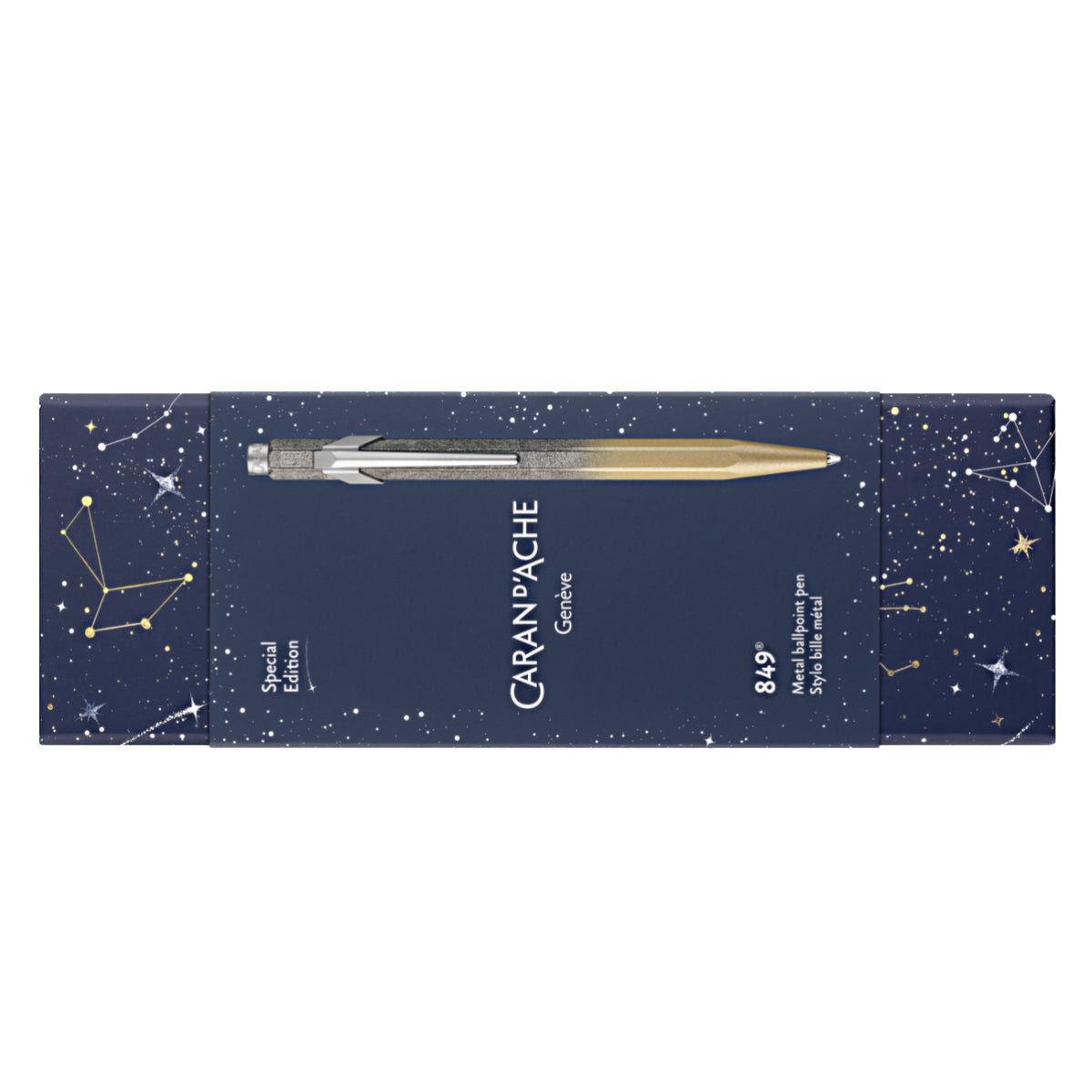 CARAN d'ACHE 849 Ballpoint Pen COSMIC BLUE, Gold - Special Edition