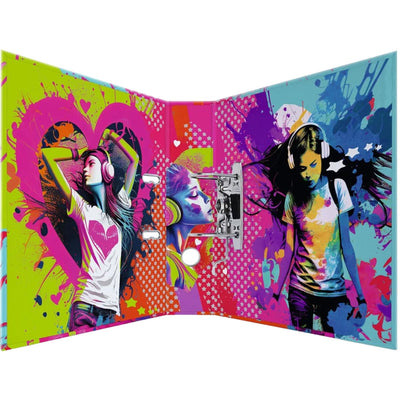 Herma Folder A4 File 7cm Wide with Inner Print, Music Girl