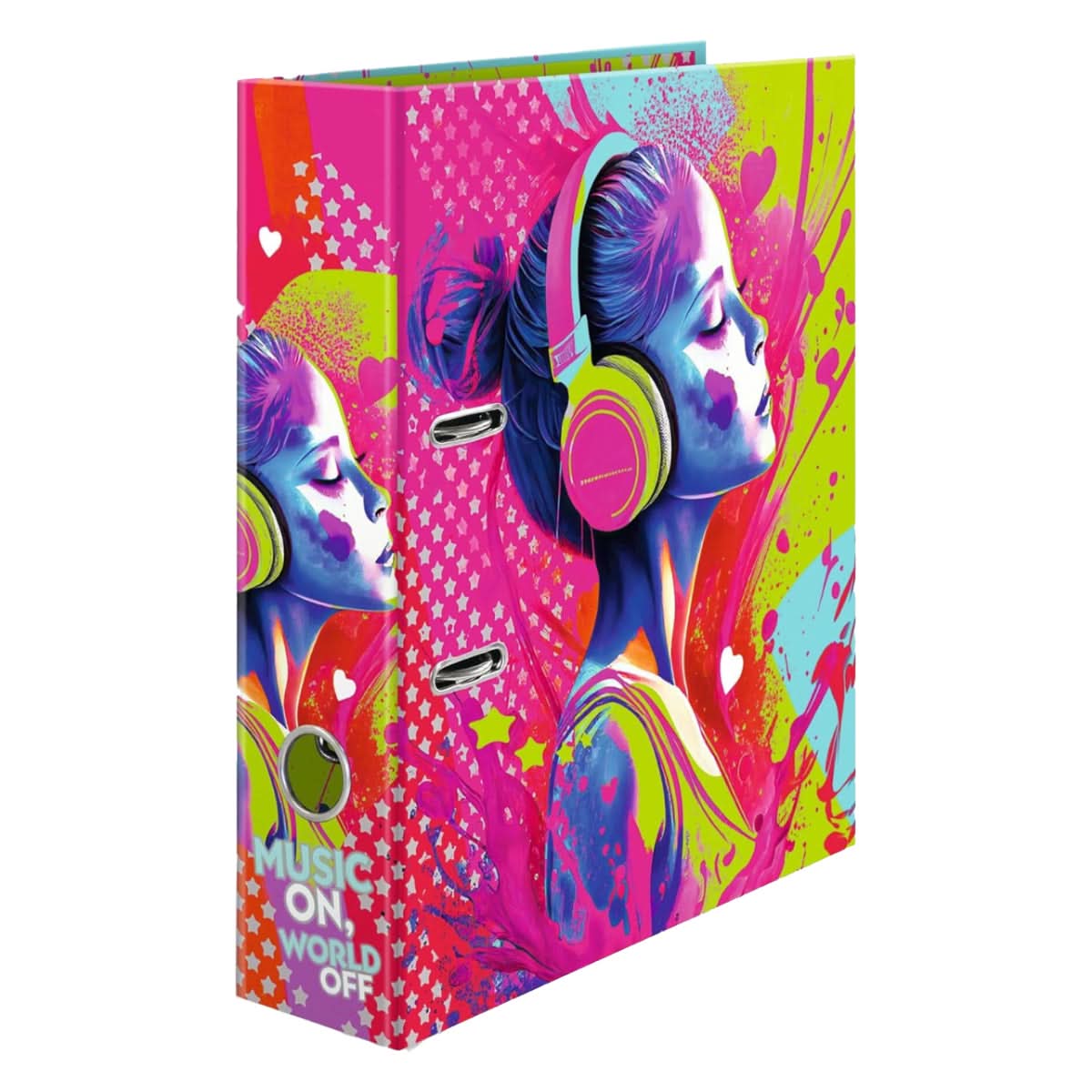 Herma Colorful Box File, A4 Broad, Motif Music Girl