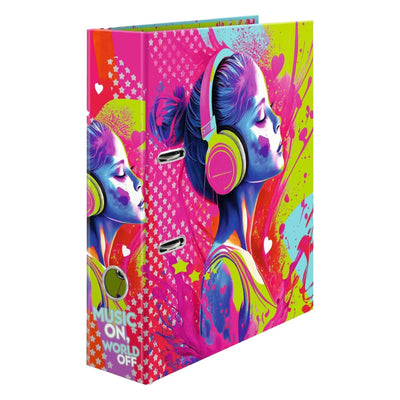Herma Folder A4 File 7cm Wide with Inner Print, Music Girl