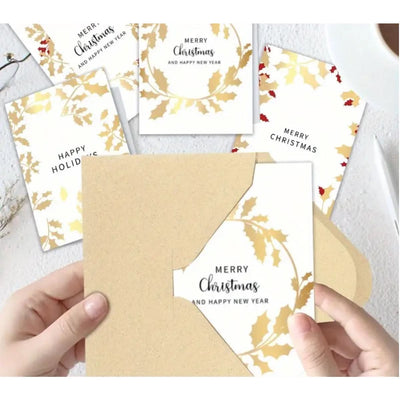 Mini Merry Christmas Card with Envelope, Assorted Designs, per piece
