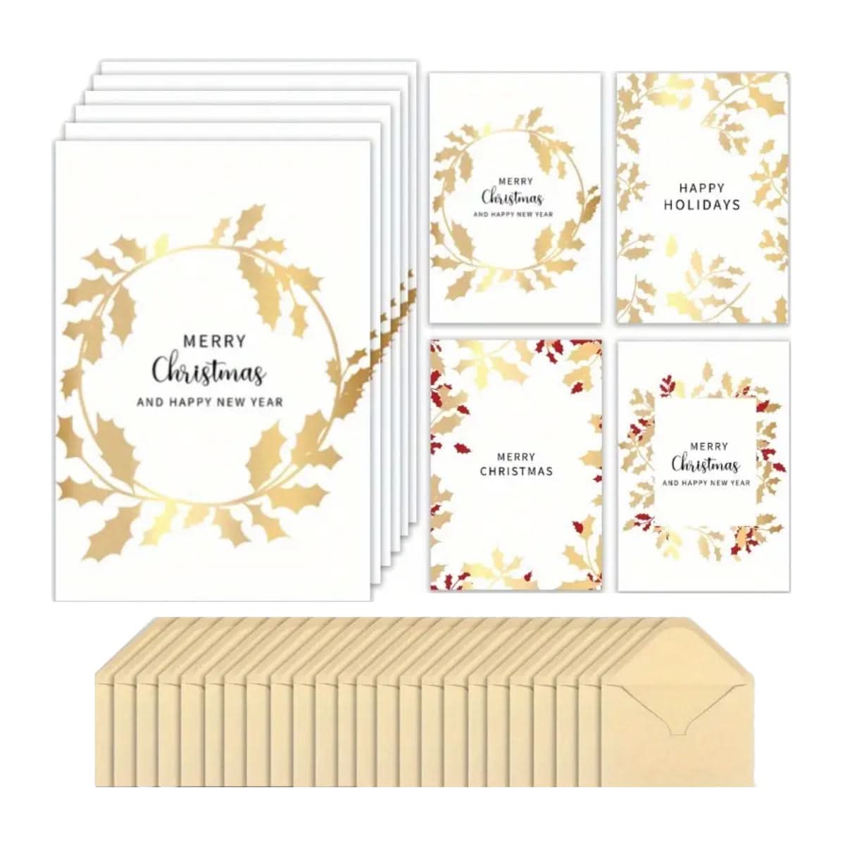 Mini Merry Christmas Card with Envelope, Assorted Designs, per piece
