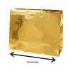 Paper Gift Bag, Croco Glossy, Gold