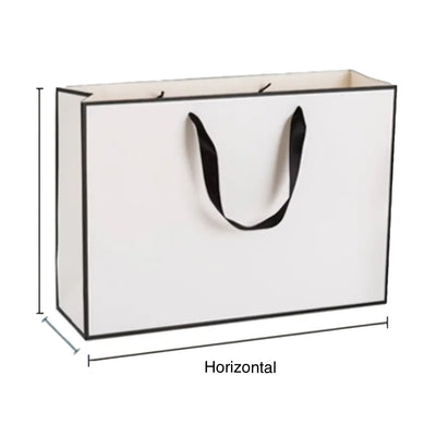 Paper Gift Bag, Elegant Cream/Black