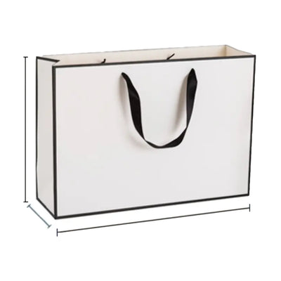 Paper Gift Bag, Elegant Cream/Black