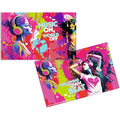 Herma Desk Mat 55 x 35cm Double-Sided Motif Table Mat, Music Girl