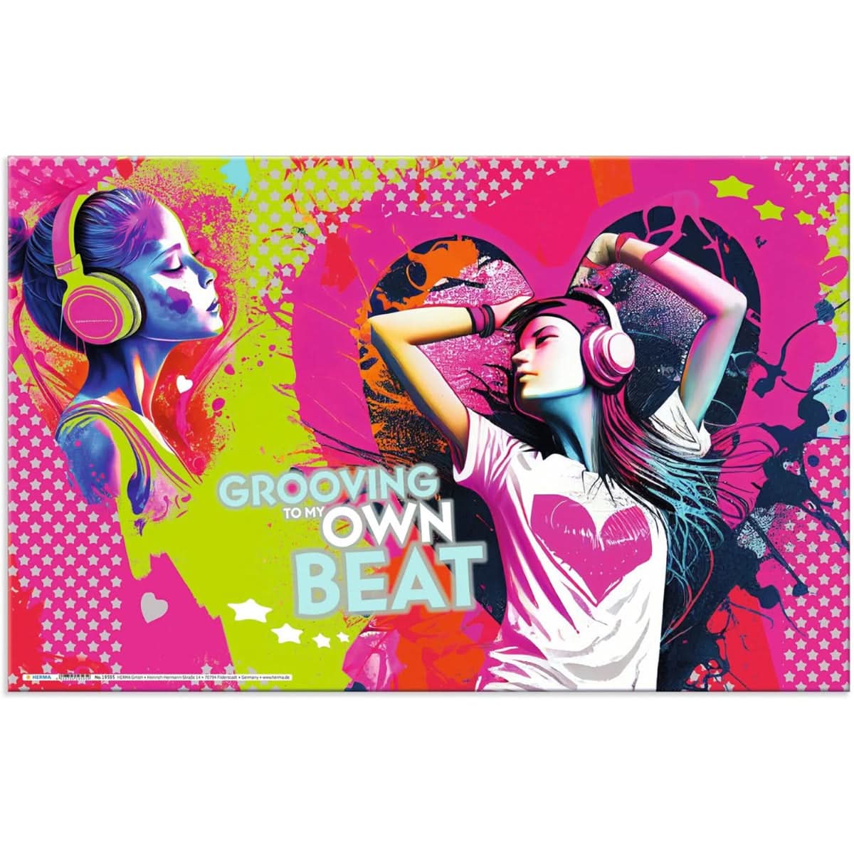 Herma Desk Mat, Double-Sided,  55 x 35cm, Motif Music Girl