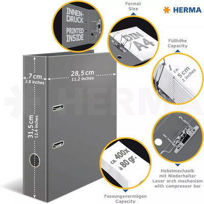 Herma Folder A4 File 7cm Wide with Inner Print, Street Soccer Folder