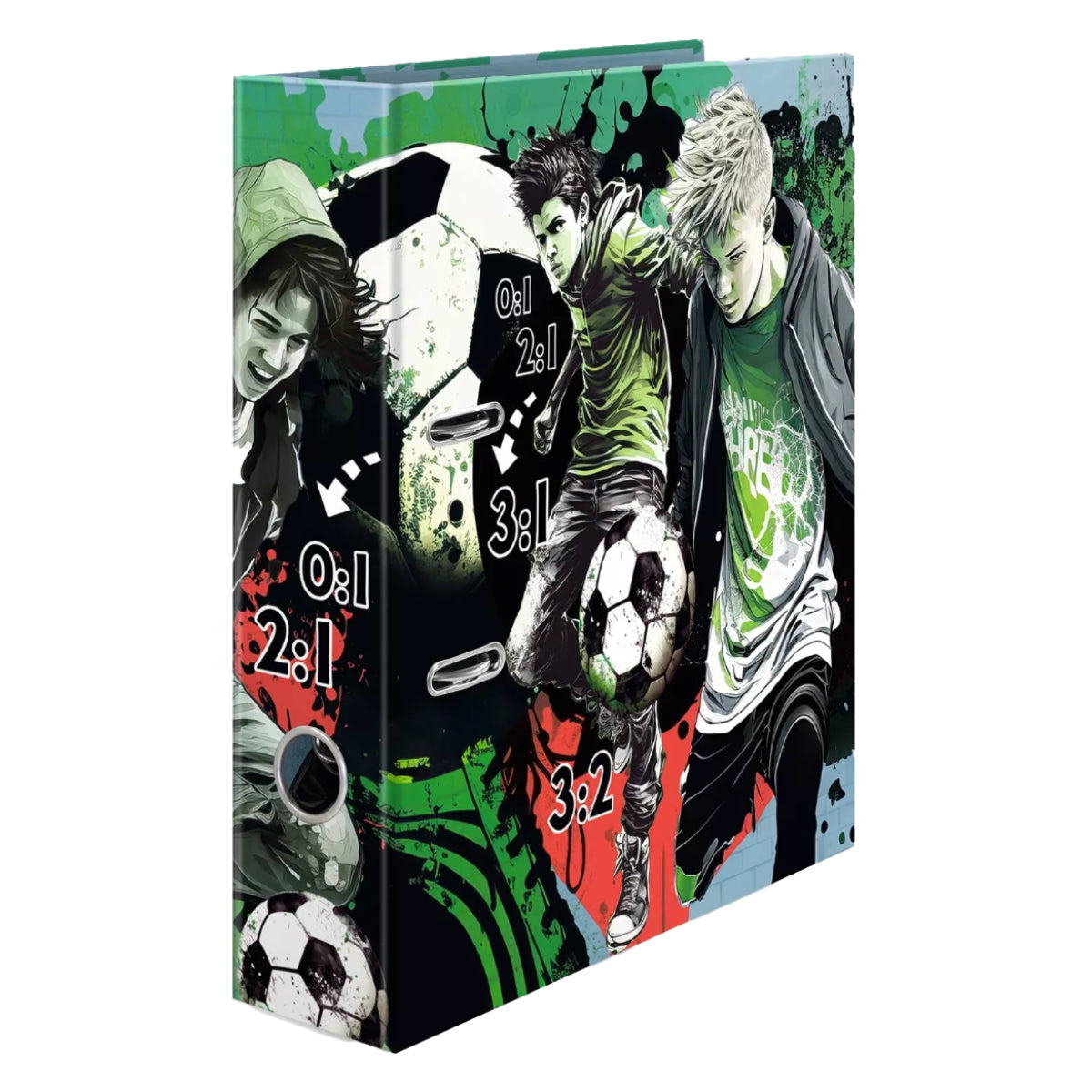 Herma Colorful Box File, A4 Broad, Motif Street Soccer
