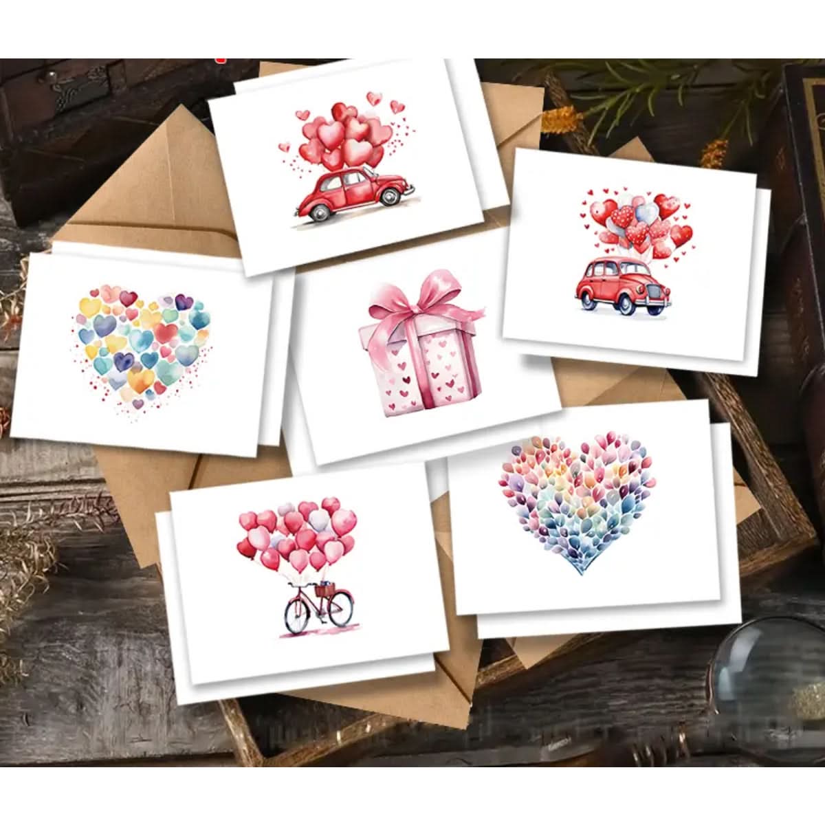 VALENTINE'S DAY Greeting Card with Envelope, 125 x 95mm, Assorted Designs, per piece