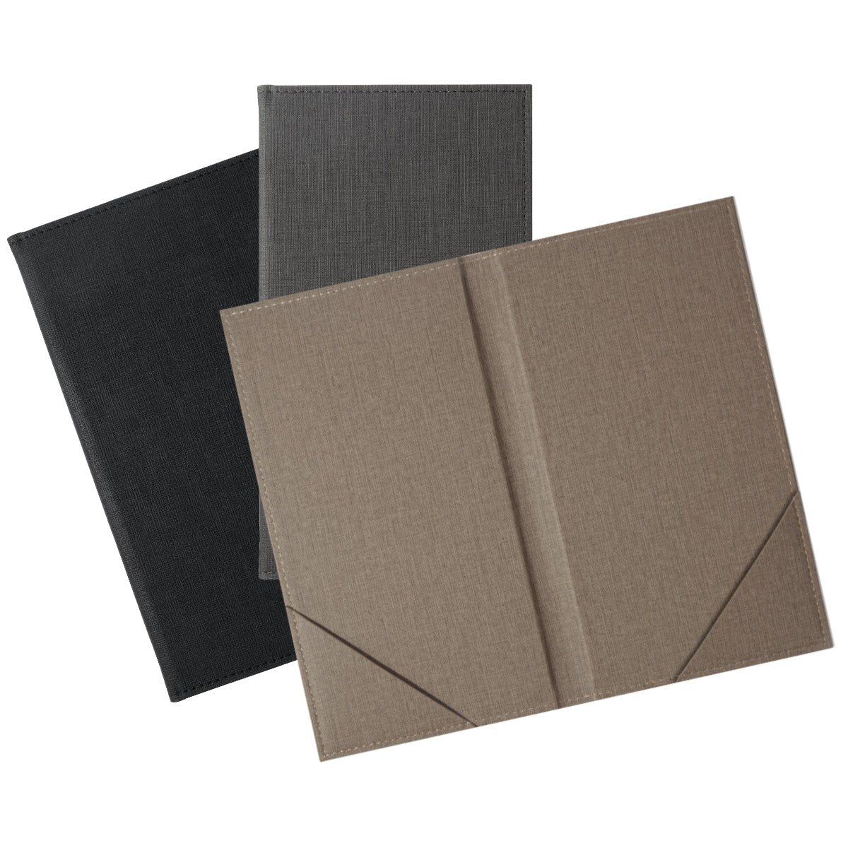 Sigel Bill Receipt Folder, PU with linen texture,  13 x 23 cm, Various Colors