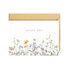 THANK YOU Greeting Card with Envelope, 88 x 127mm, Assorted Designs, per piece