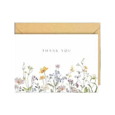 THANK YOU Greeting Card with Envelope, 88 x 127mm, Assorted Designs, per piece