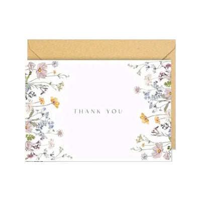 THANK YOU Greeting Card with Envelope, 88 x 127mm, Assorted Designs, per piece