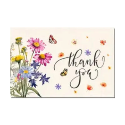 THANK YOU Greeting Card with Envelope and Sticker, 100 x 150mm, Assorted Designs, per piece