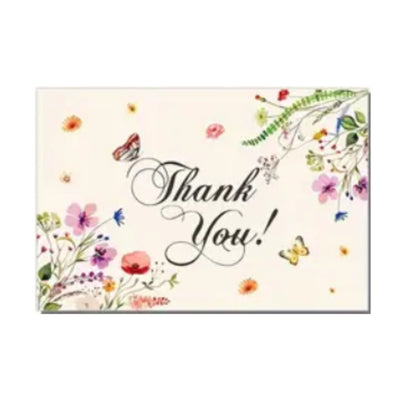 THANK YOU Greeting Card with Envelope and Sticker, 100 x 150mm, Assorted Designs, per piece
