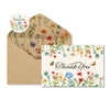 THANK YOU Greeting Card with Envelope and Sticker, 100 x 150mm, Assorted Designs, per piece