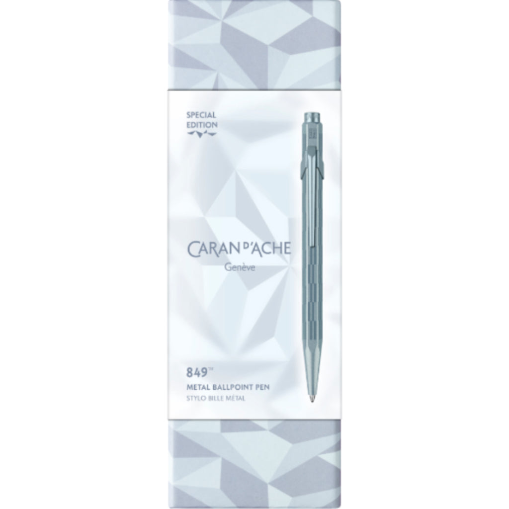 CARAN d'ACHE 849 Ballpoint ALPINE FROST with Box, Blue - Special Edition