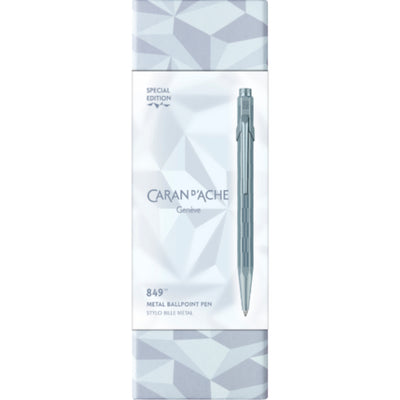 CARAN d'ACHE 849 Ballpoint ALPINE FROST with Box, Blue - Special Edition