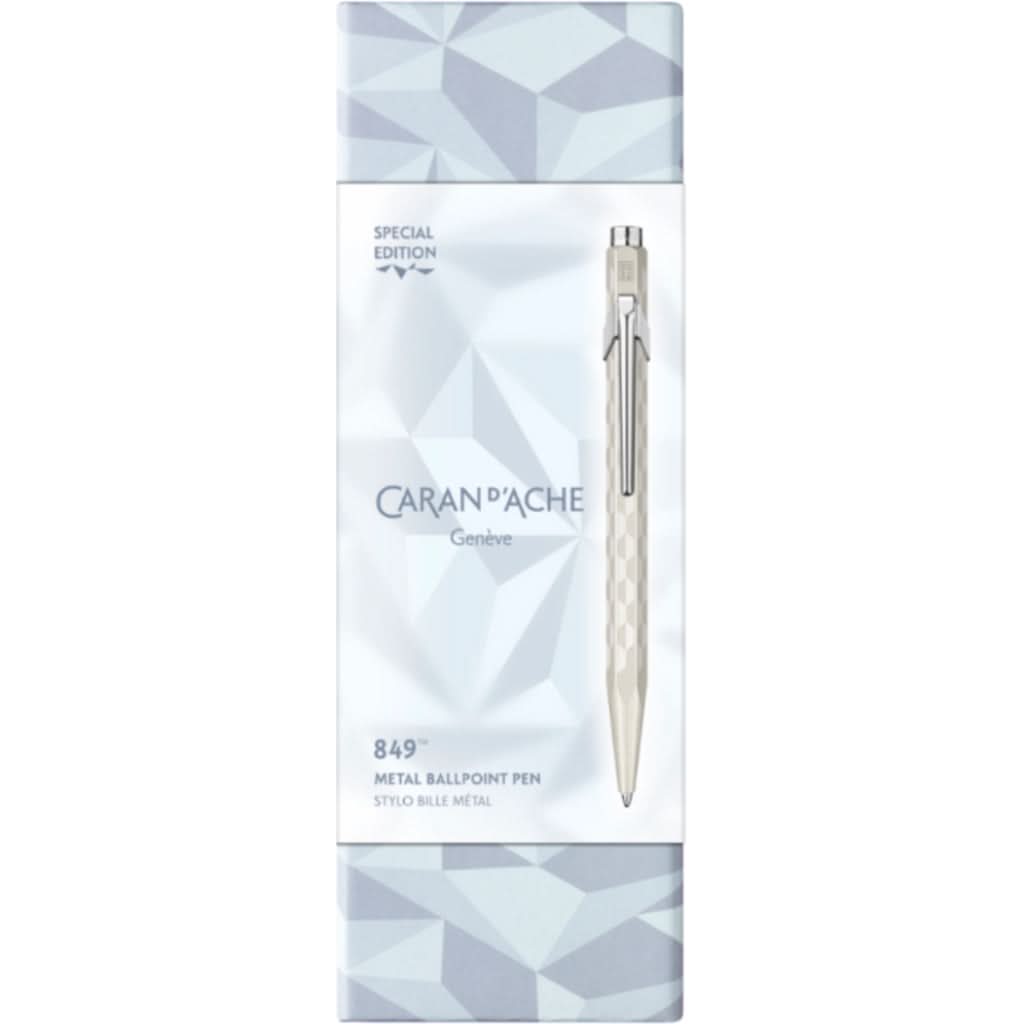 CARAN d'ACHE 849 Ballpoint ALPINE FROST with Box, White - Special Edition