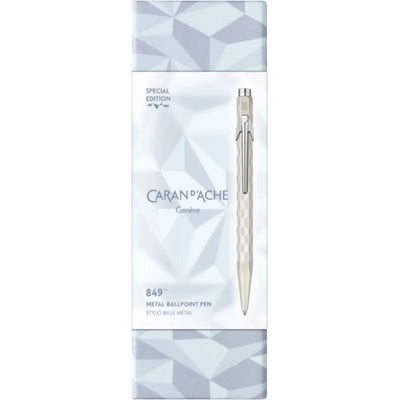 CARAN d'ACHE 849 Ballpoint ALPINE FROST with Box, White - Special Edition
