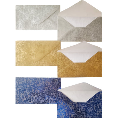 Metallic Shiny Envelope, 9 x 16cm, 5/pack, Assorted Color