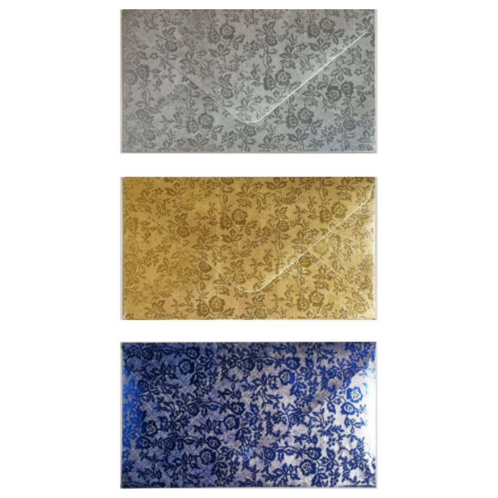 Metallic Shiny Envelope, 9 x 16cm, 5/pack, Assorted Color