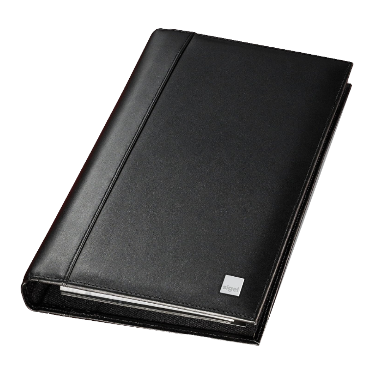 Sigel Leather Business Card Holder 160 Cards, Black