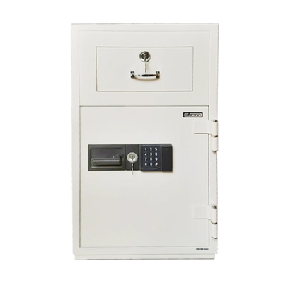 Eiko PSG-100E Fire Resistant Deposit Safe, Digital & Key Lock, Light Grey