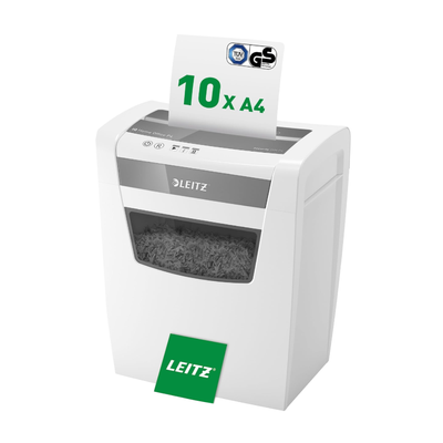Leitz IQ Home/Office Cross Cut Shredder, White