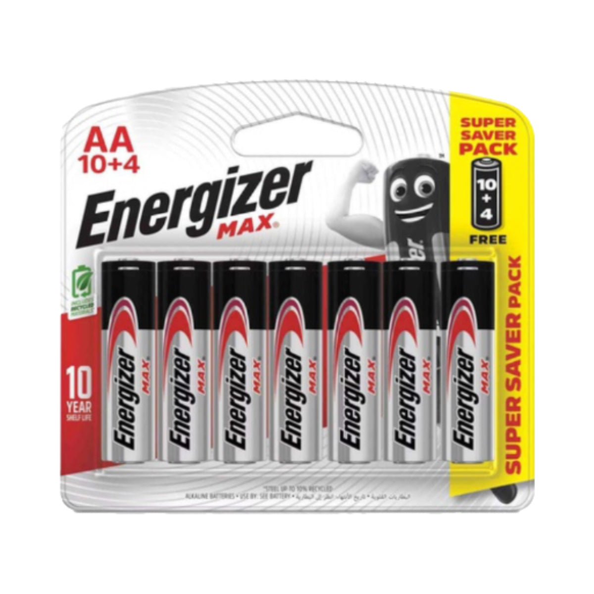 Energizer Alkaline Battery AA 10+4/pack